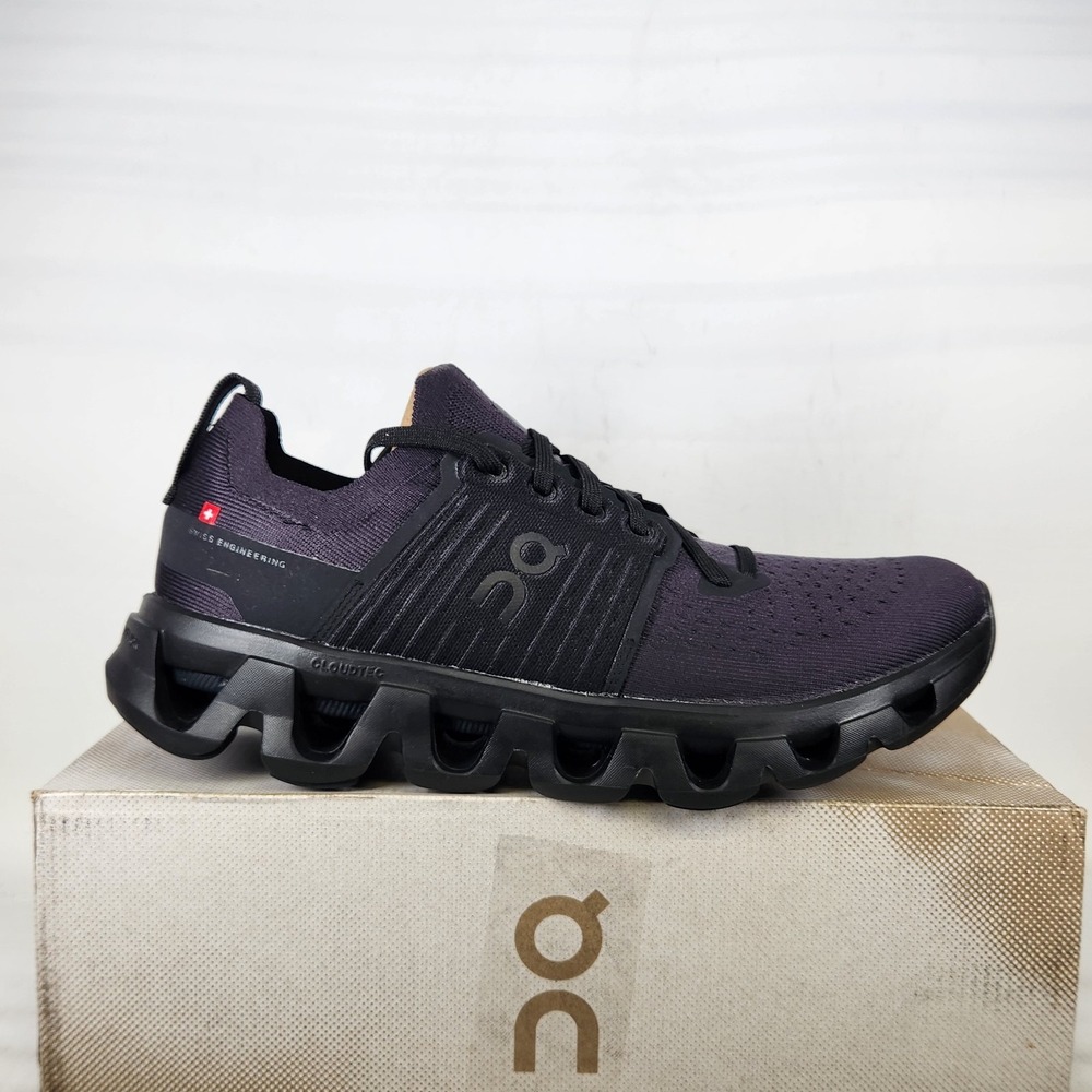 On Running Shoes Men Size 9.5 Black Eclipse Cloudswift 4 Road Sneakers